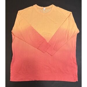 Old Navy Long Sleeve Crewneck Sweater Gradient Orange Red Women's Size XXL